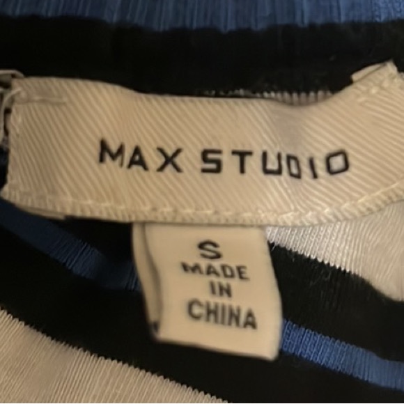 Women’s MAX STUDIO, Striped, Elastic Tie belt Waist, Multi Colors, Size Small - Picture 3 of 5